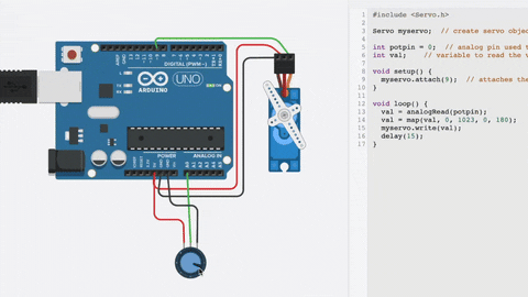 control servo motor arduino working demonstration