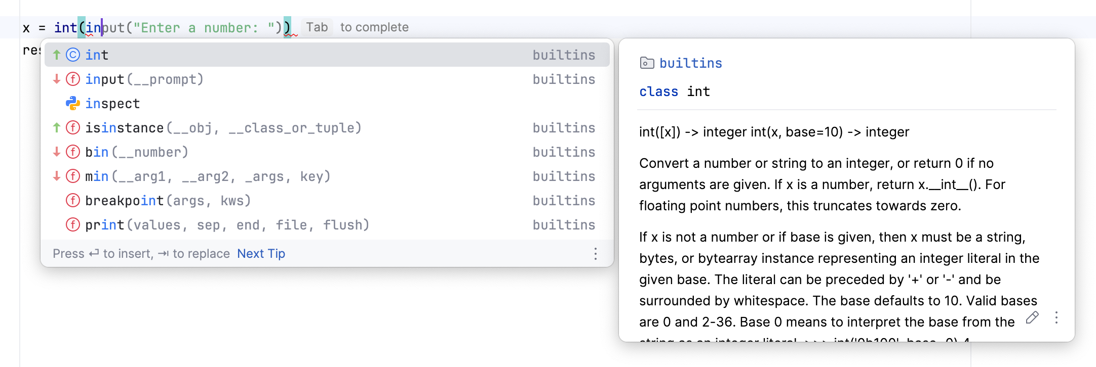 Quick documentation Quick documentation