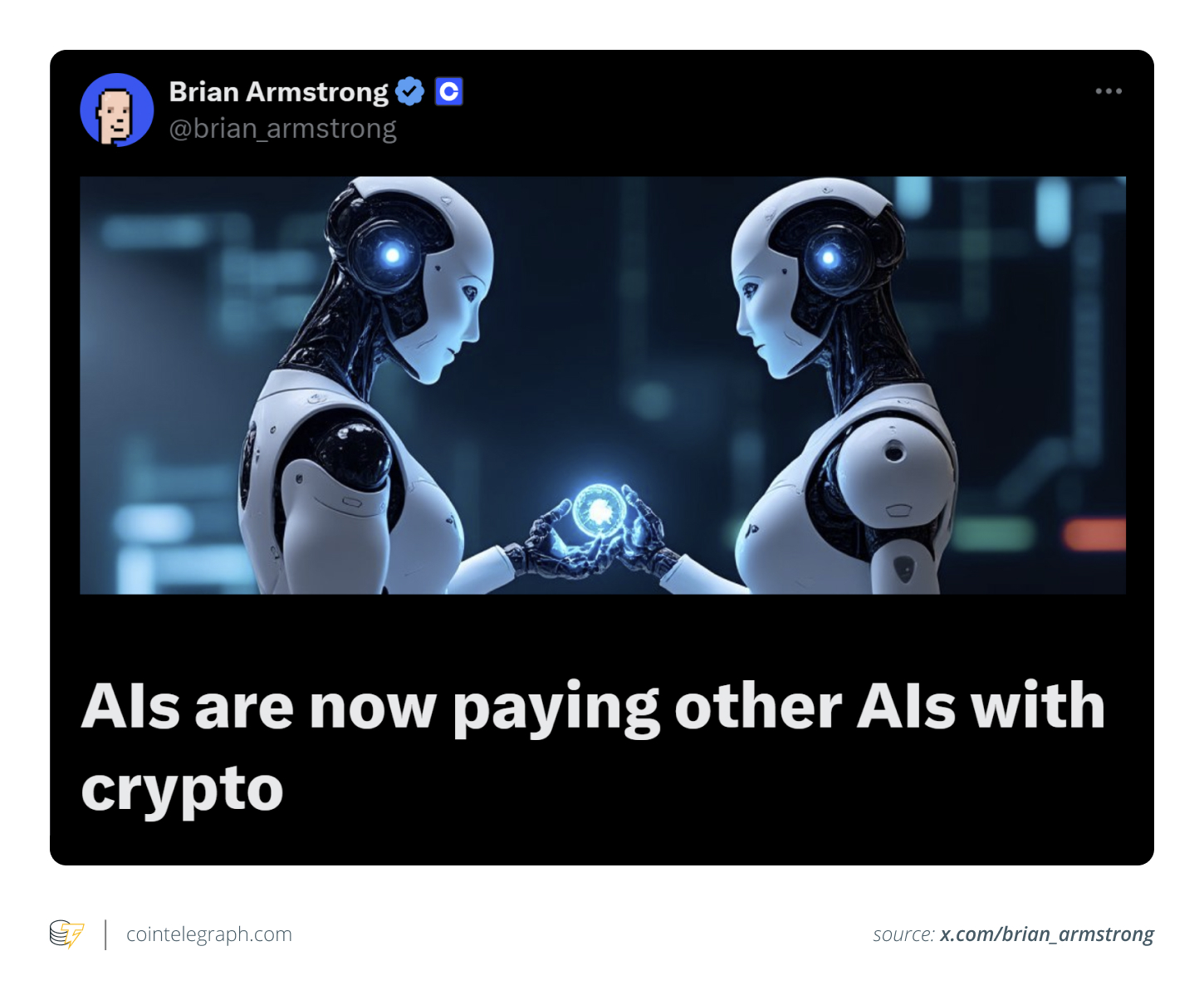 AIs are now paying other AIs with crypto