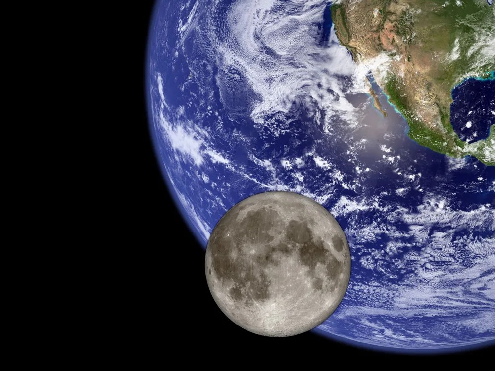 Compare Earth and the Moon