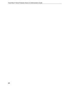 Trend Micro™ Smart Protection Server 2.0 Administrator’s Guide
viii