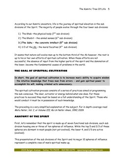 The Kamitic Tree Of Life
2834 Burger Avenue Dallas, TX 75215 469.583.3275 spearmangroup@yahoo.com
5
A