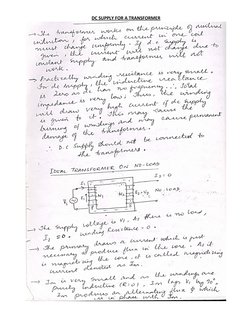 DC SUPPLY FOR A TRANSFORMER