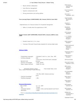 8/7/2014
2+ Years Software Testing Resume ~ Software Testing
http://www.gcreddy.com/2013/05/2-years-software-testing-resume.h