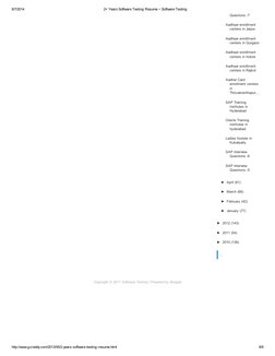 8/7/2014
2+ Years Software Testing (http://www.gcreddy.com/) Resume ~ Software Testing
http://www.gcreddy.com/2013/05/2-years