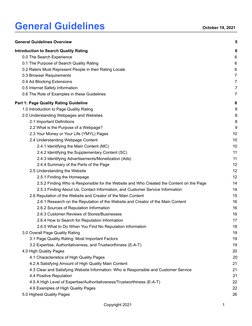 
General Guidelines Overview
5
Introduction to Search Quality Rating
6
0.0 The Search