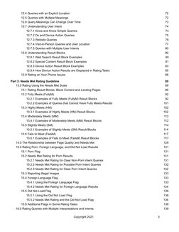 
12.4 Queries with an Explicit Location
72
12.5 Queries with Multiple Meanings
72
12.6 Que
