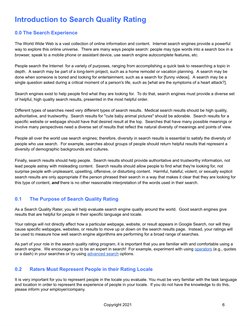 
Introduction to Search Quality Rating
0.0 The Search Experience
The World Wide Web