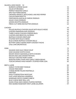 SALADS & SIDE DISHES
52
BURRATA CAPRESE SALAD
53
SALAD OF BRUSSELS
54
PER