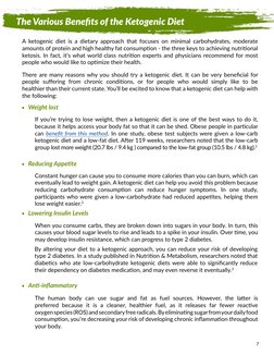 7
The Various Benefits of the Ketogenic Diet
A ketogenic diet is a dietary approach that focuses on minimal carbohydrates, mo