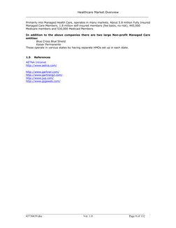 Healthcare Market Overview
___________________________________________________________________
Primarily into Managed Health