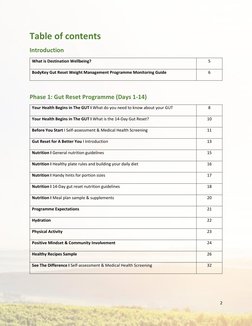 2
Table of contents
Introduction
What is Destination Wellbeing?
5
BodyKey Gut Reset Weight Management Programme Mo