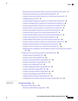 Specifying Consumer and Provider EPGs Using the Cisco Cloud Network Controller
74
Creating a Filter Using the Cisco Cloud Net