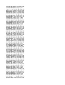 5217291889101583|04|2024|630
4217832076574927|05|27|501
4512475343274558|04|2025|540
4512471072120906|07|2025|106
40658900133