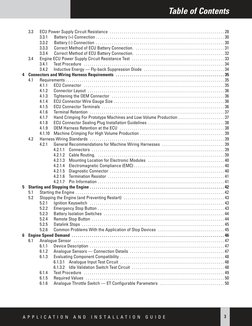 A P P L I C A T I O N A N D I N S T A L L A T I O N
G U I D E
3
Table of Contents
3.3
ECU Power Supply Circuit Resistance