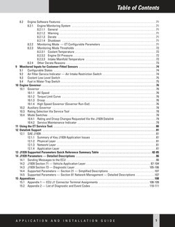 A P P L I C A T I O N A N D I N S T A L L A T I O N
G U I D E
5
Table of Contents
8.2
Engine Software Features . . . . . .