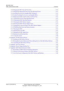 5.3.6 Changing the OMU Time and Time Zone....................................................................................