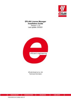 EPLAN License Manager
Installation Guide
Version 7.1.9
Last update: 05/2021