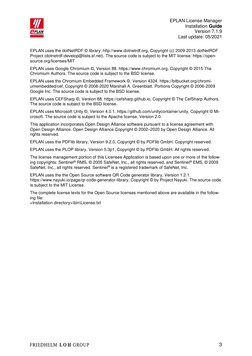 EPLAN License Manager
Installation Guide
Version 7.1.9
Last update: 05/2021
3
EPLAN uses the dotNetRDF © library