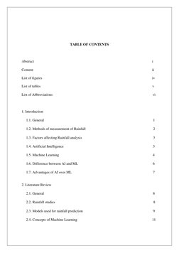 TABLE OF CONTENTS
Abstract