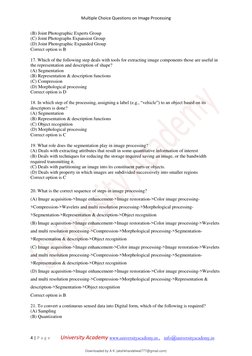 Multiple Choice Questions on Image Processing
4 | P a g e University Academy www.universityacademy.in , info@un