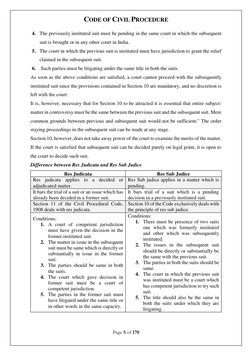CODE OF CIVIL PROCEDURE
Page 5 of 170
4. The previously instituted suit must be pending in the same court in which the su