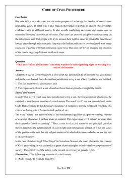 CODE OF CIVIL PROCEDURE
Page 6 of 170
Conclusion
Res sub judice as a doctrine has the main purpose of reducing the burde