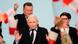 Conservative Law and Justice party leader Jaroslaw Kaczynski (c) waves as a crowd cheers and waves Polish flags Conservative Law and Justice party leader Jaroslaw Kaczynski (c) waves as a crowd cheers and waves Polish flags