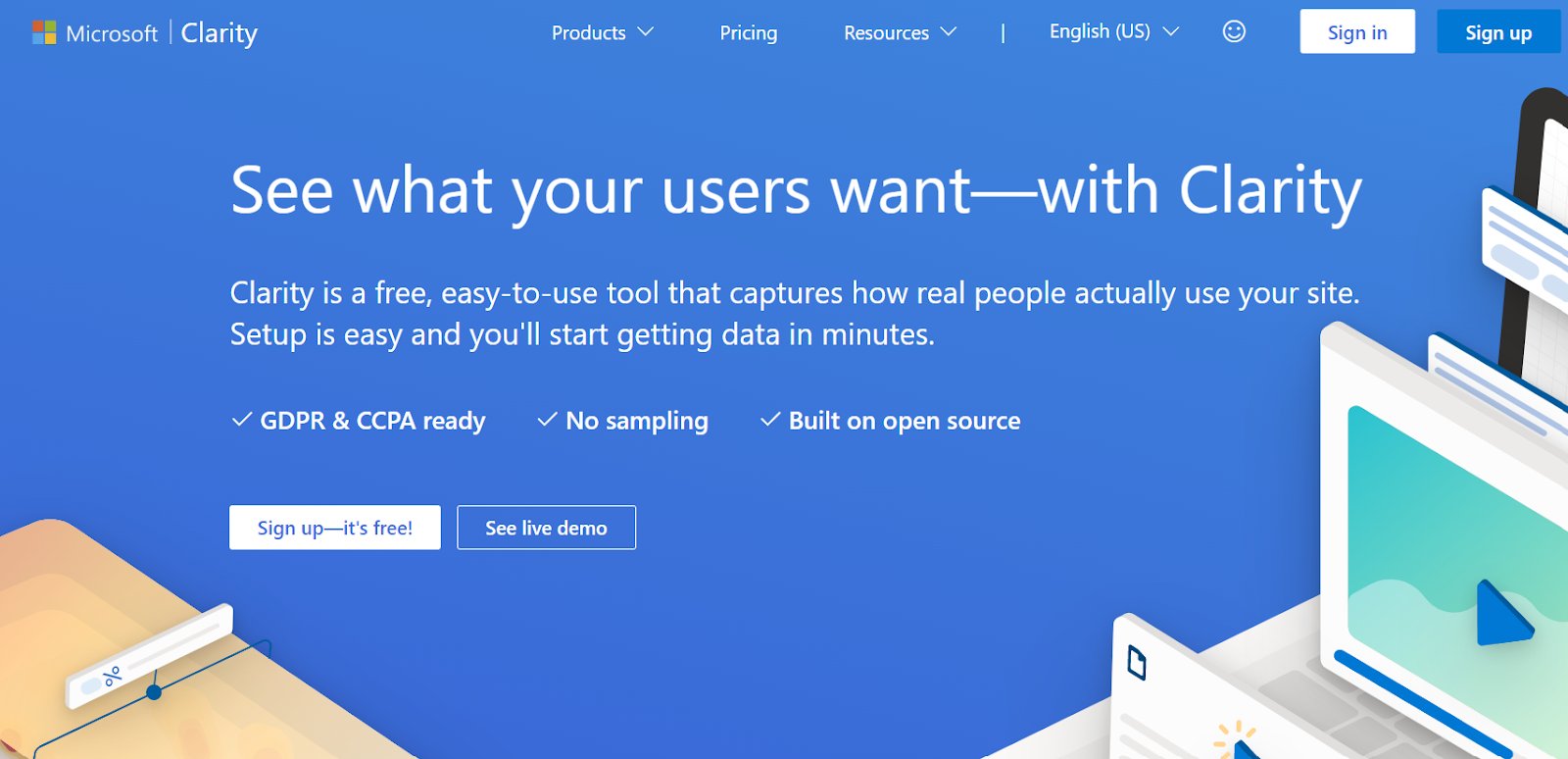 Microsoft Clarity - (Heatmap Software)