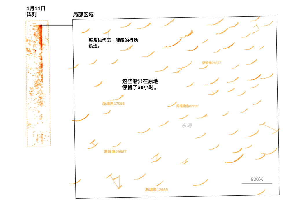 注:船舶航线是根据当地时间2026年1月10日晚上10时开始的30小时内的位置数据估算得出的。