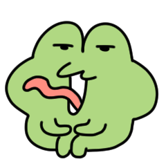 a mischievous frog