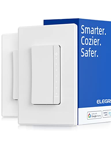 ELEGRP Smart Dimmer Switch Compatible with Alexa and Google Assistant - 2 Pack ELEGRP Smart Dimmer Switch Compatible with Alexa and Google Assistant - 2 Pack