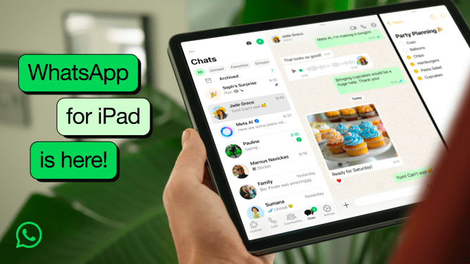 WhatsApp on an iPad