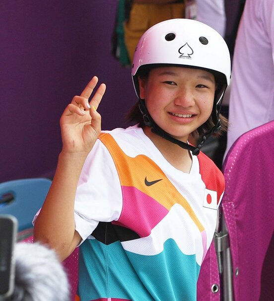 スケートボード女子ストリートで金メダルの西矢椛