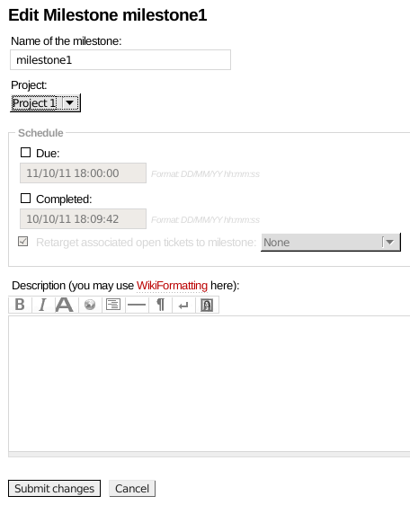 Edit milestone Edit milestone