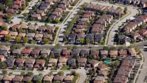 Neighborhood aerial view.