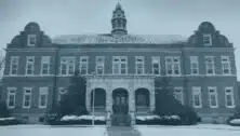 Pennhurst State Hospital building in old photo.