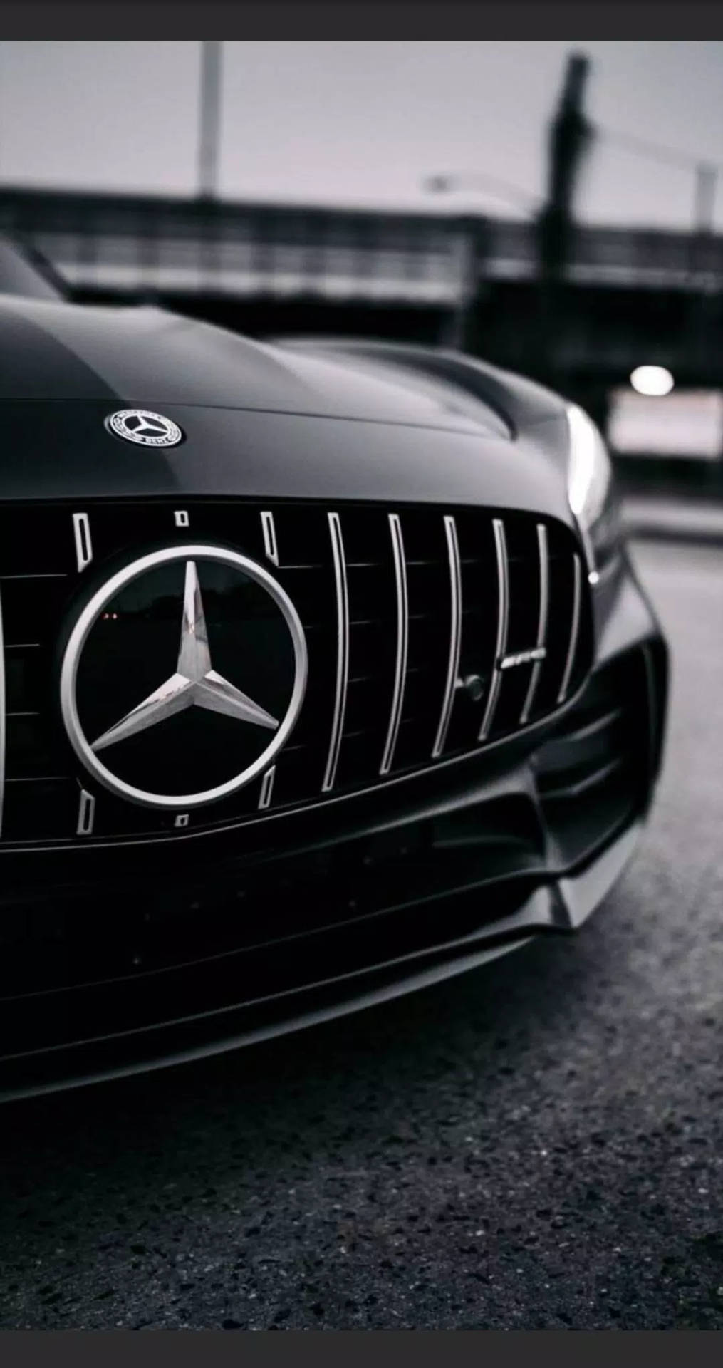 Mattsvarsvartmercedes Benz Bil Wallpaper
