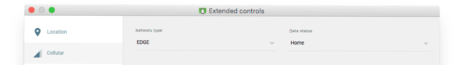 Impostazioni dell'emulatore Android