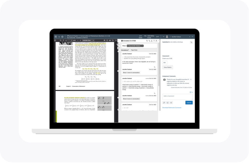 Hypothesis in LMS on a laptop screen