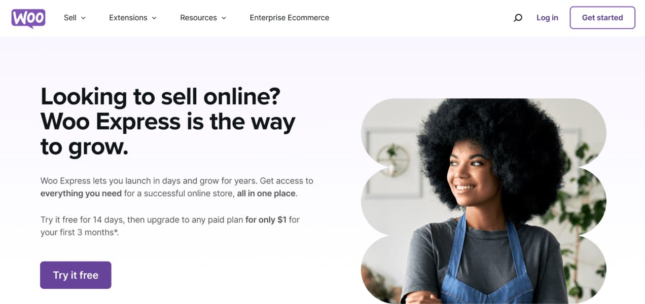 Woo Express homepage