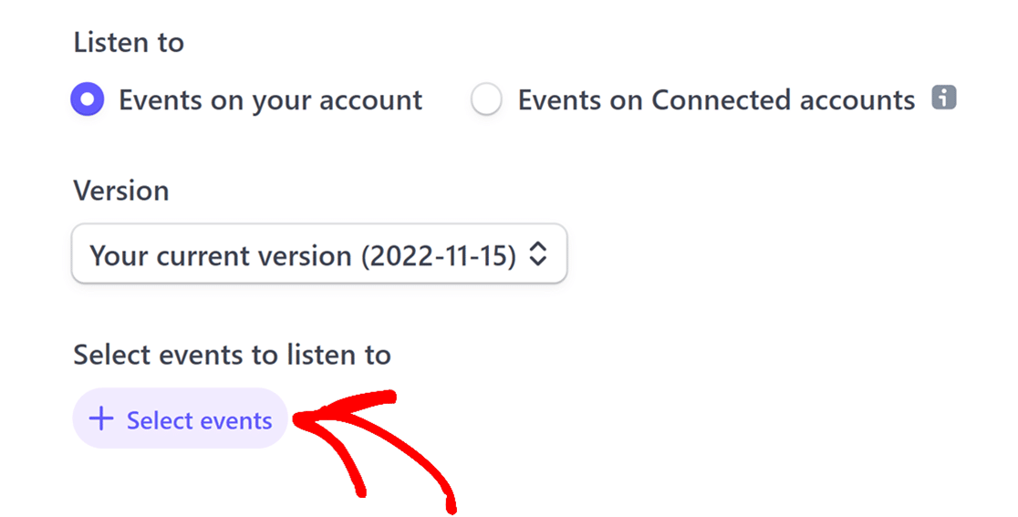 select-events-button - WPForms Pulsante di selezione degli eventi