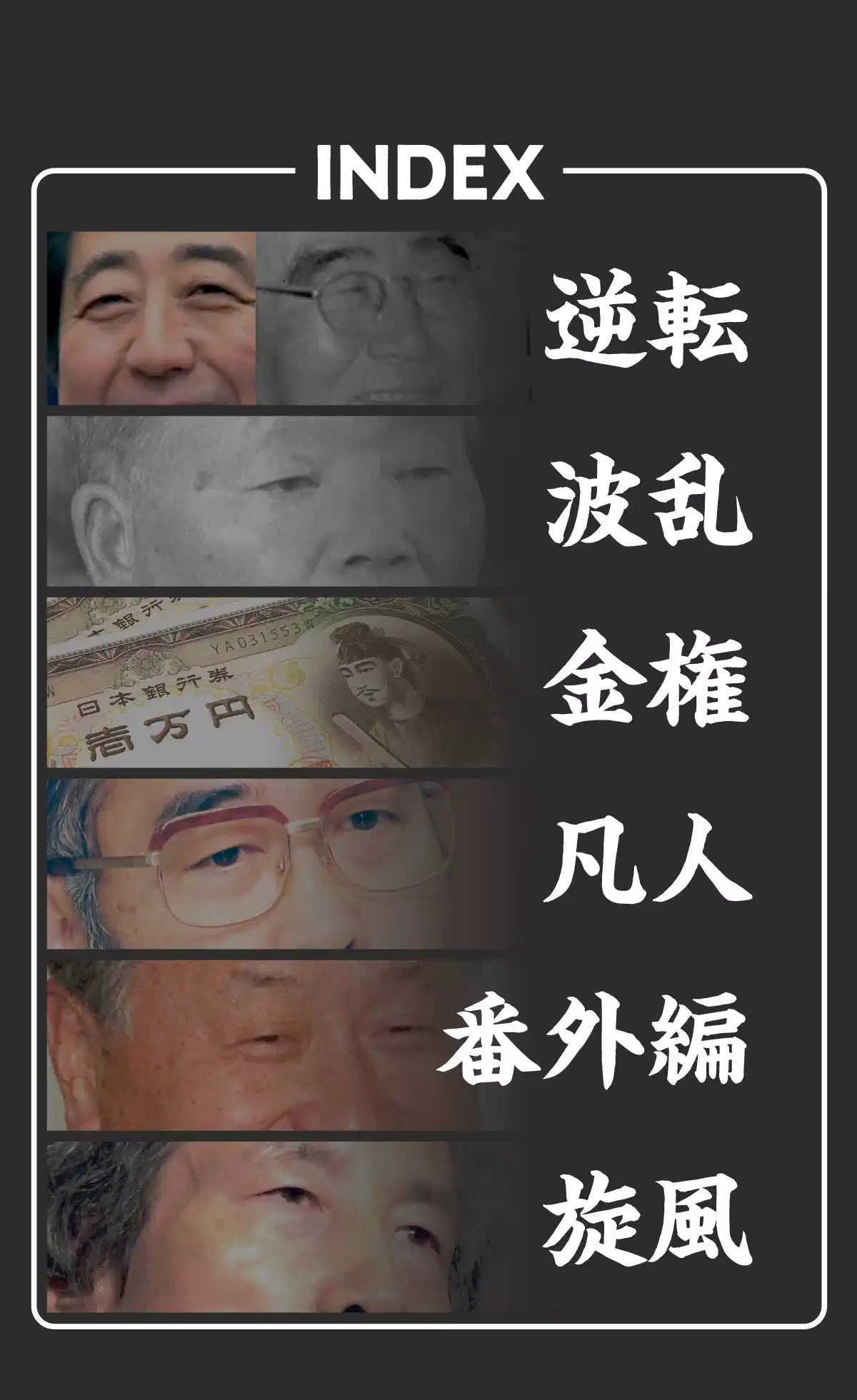 逆転、波乱、金権、凡人、番外編、旋風