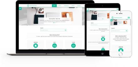 Bootstrap Mint - Home page responsive