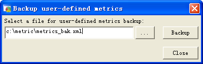 Backup metrics