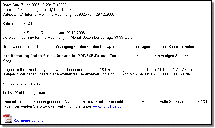 1&1 Rechnung