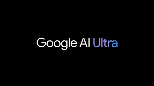 The text "Google AI Ultra" on a black background.