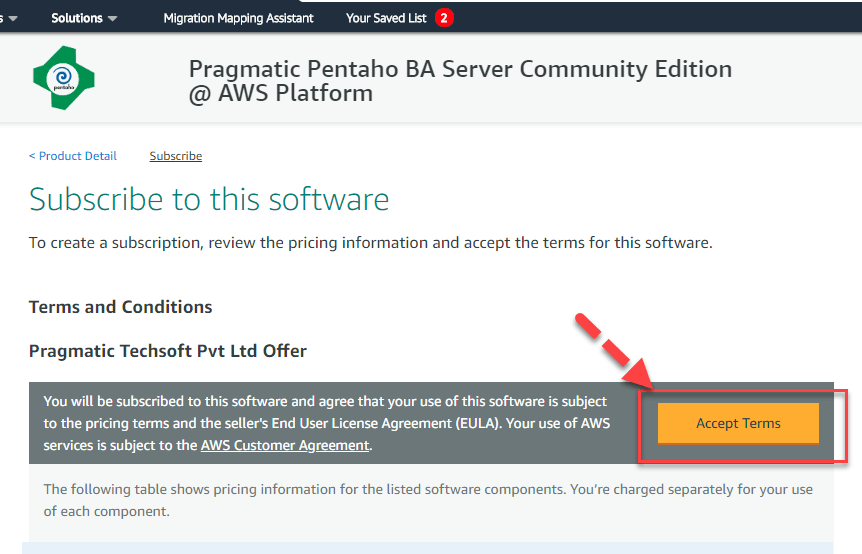 Εγκαταστήστε το Pentaho στο AWS