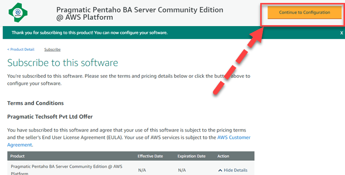 Εγκαταστήστε το Pentaho στο AWS