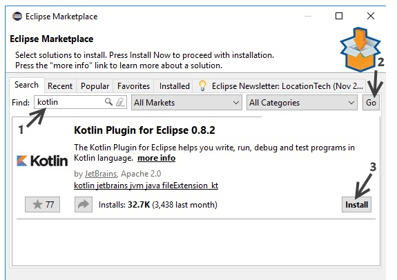 Ρύθμιση περιβάλλοντος Kotlin